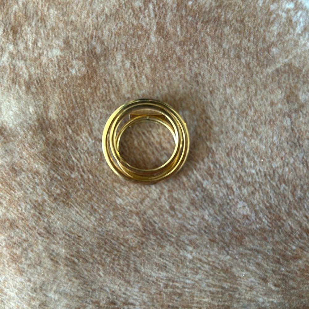 Vintage Gold-Tone Scarf Clip Mid-Century Modern